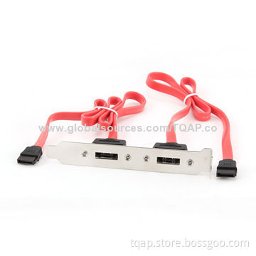 eSATA Back Panel Bracket for 2 Internal SATA Ports